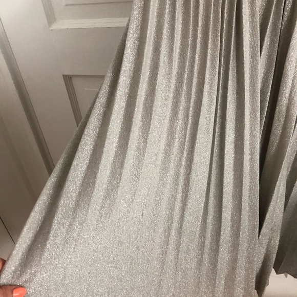 Elevenses Lunar Dress Silver Anthro Sz 4 - Picture 5 of 9